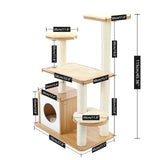 Fast Domestic Delivery Cat Tree Scratcher Animal Funny Scratching Post Climbing Tree Toy Activity Protecting Furniture Pet House