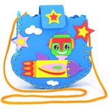 New Handicraft Toys for Children Pink Bag Girl Gift Fabrication DIY Toy Animal Handbag Arts Crafts Educational Toy