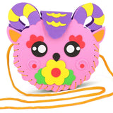 New Handicraft Toys for Children Pink Bag Girl Gift Fabrication DIY Toy Animal Handbag Arts Crafts Educational Toy