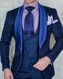 SZMANLIZI Mens Wedding Suit Italian Design Custom Made Black Smoking Tuxedo Jacket 3 Piece Groom Terno Suits For Men