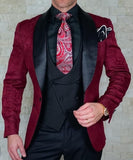 SZMANLIZI Mens Wedding Suit Italian Design Custom Made Black Smoking Tuxedo Jacket 3 Piece Groom Terno Suits For Men