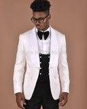 SZMANLIZI Mens Wedding Suit Italian Design Custom Made Black Smoking Tuxedo Jacket 3 Piece Groom Terno Suits For Men