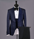 SZMANLIZI Mens Wedding Suit Italian Design Custom Made Black Smoking Tuxedo Jacket 3 Piece Groom Terno Suits For Men
