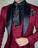 SZMANLIZI Mens Wedding Suit Italian Design Custom Made Black Smoking Tuxedo Jacket 3 Piece Groom Terno Suits For Men