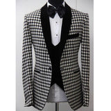 SZMANLIZI Mens Wedding Suit Italian Design Custom Made Black Smoking Tuxedo Jacket 3 Piece Groom Terno Suits For Men