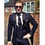 SZMANLIZI Mens Wedding Suit Italian Design Custom Made Black Smoking Tuxedo Jacket 3 Piece Groom Terno Suits For Men