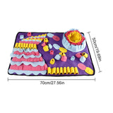 Pet Dog Snuffle Mat Pet Sniffing Training Blanket Detachable Fleece Pads Dog Mat Relieve Stress Nosework Puzzle Toy Pet Nose Pad
