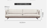 Nordic fabric sofa Simple modern self-contained small apartment  Italian minimalist 3 person living room sofa - shopwishi 