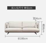 Nordic fabric sofa Simple modern self-contained small apartment  Italian minimalist 3 person living room sofa - shopwishi 