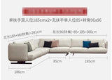Nordic fabric sofa Simple modern self-contained small apartment  Italian minimalist 3 person living room sofa - shopwishi 