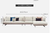 Nordic fabric sofa Simple modern self-contained small apartment  Italian minimalist 3 person living room sofa - shopwishi 