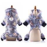 Dog Clothes Pajamas Fleece Jumpsuit Winter Dog Clothing