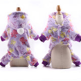 Dog Clothes Pajamas Fleece Jumpsuit Winter Dog Clothing