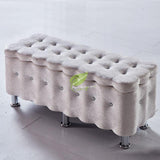 Fashion Solid Wood T Stool Storage Rectangle Shoes Sofa Stool Cloth Bench High Resilience Sponge Home Decor Modern - shopwishi 