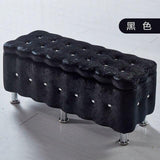 Fashion Solid Wood T Stool Storage Rectangle Shoes Sofa Stool Cloth Bench High Resilience Sponge Home Decor Modern - shopwishi 