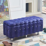 Fashion Solid Wood T Stool Storage Rectangle Shoes Sofa Stool Cloth Bench High Resilience Sponge Home Decor Modern - shopwishi 