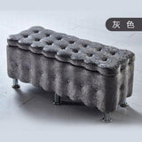Fashion Solid Wood T Stool Storage Rectangle Shoes Sofa Stool Cloth Bench High Resilience Sponge Home Decor Modern - shopwishi 