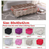 Fashion Solid Wood T Stool Storage Rectangle Shoes Sofa Stool Cloth Bench High Resilience Sponge Home Decor Modern - shopwishi 