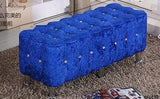 Fashion Solid Wood T Stool Storage Rectangle Shoes Sofa Stool Cloth Bench High Resilience Sponge Home Decor Modern - shopwishi 