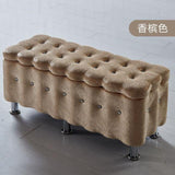 Fashion Solid Wood T Stool Storage Rectangle Shoes Sofa Stool Cloth Bench High Resilience Sponge Home Decor Modern - shopwishi 