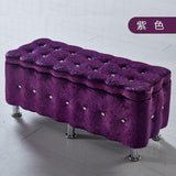 Fashion Solid Wood T Stool Storage Rectangle Shoes Sofa Stool Cloth Bench High Resilience Sponge Home Decor Modern - shopwishi 