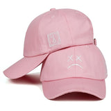 Lil Peep Dad Hat Embroidery 100% Cotton Baseball Cap Sad face Hat
