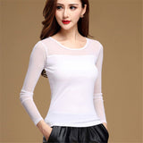 Tops Womens Blouse Shirt Black White Sexy Long Casual Long Sleeve