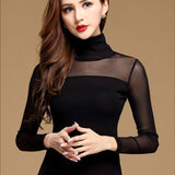 Tops Womens Blouse Shirt Black White Sexy Long Casual Long Sleeve