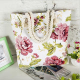 Fashion Folding Women Big Size Handbag Tote Ladies Casual Flower Printing Canvas Graffiti Shoulder Bag Beach Bolsa Feminina