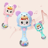 LED Flashing Baby Rattles Infant Bells Juguetes Music Hand Bells Rattles Newborn Baby Toy Early Educational Baby Toys 0-12M