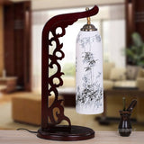 Chinese Style Restaurant Bar Cafe LED Vintage Desk Lamp Bedside Ceramic Table Lamps Nightstand Light Bedroom Lamp