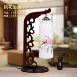 Chinese Style Restaurant Bar Cafe LED Vintage Desk Lamp Bedside Ceramic Table Lamps Nightstand Light Bedroom Lamp
