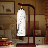 Chinese Style Restaurant Bar Cafe LED Vintage Desk Lamp Bedside Ceramic Table Lamps Nightstand Light Bedroom Lamp