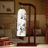 Chinese Style Restaurant Bar Cafe LED Vintage Desk Lamp Bedside Ceramic Table Lamps Nightstand Light Bedroom Lamp