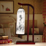 Chinese Style Restaurant Bar Cafe LED Vintage Desk Lamp Bedside Ceramic Table Lamps Nightstand Light Bedroom Lamp
