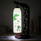 Chinese Style Restaurant Bar Cafe LED Vintage Desk Lamp Bedside Ceramic Table Lamps Nightstand Light Bedroom Lamp
