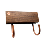 Black walnut pure copper coat hook hanger