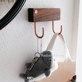 Black walnut pure copper coat hook hanger