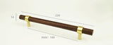 LCH Nordic Style Combinant of Brass and Black Walnut Wood Cupboard Handle Door