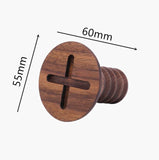 LCH  Nordic Style Wood Hooks Screw Shape Natural Beech Wood Black Walnut Wood Clothes Coat Hooks  Key Holder Wall Key Hanger