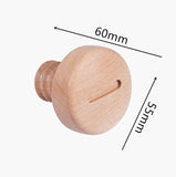 LCH  Nordic Style Wood Hooks Screw Shape Natural Beech Wood Black Walnut Wood Clothes Coat Hooks  Key Holder Wall Key Hanger