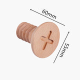 LCH  Nordic Style Wood Hooks Screw Shape Natural Beech Wood Black Walnut Wood Clothes Coat Hooks  Key Holder Wall Key Hanger