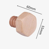 LCH  Nordic Style Wood Hooks Screw Shape Natural Beech Wood Black Walnut Wood Clothes Coat Hooks  Key Holder Wall Key Hanger
