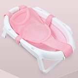 Baby Adjustable Infant Cross Shaped Slippery Bath Net Antis Kid Bathtub Shower Cradle Bed Seat Net PP And Cotton Home Mat Seat