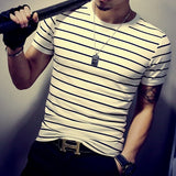 T Shirt Casual Patchwork Short Sleeve T Shirt Mens Clothing Trend Casual Slim Fit Hip-Hop Top Tees 5XL