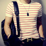 T Shirt Casual Patchwork Short Sleeve T Shirt Mens Clothing Trend Casual Slim Fit Hip-Hop Top Tees 5XL