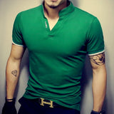 T Shirt Casual Patchwork Short Sleeve T Shirt Mens Clothing Trend Casual Slim Fit Hip-Hop Top Tees 5XL