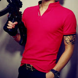 T Shirt Casual Patchwork Short Sleeve T Shirt Mens Clothing Trend Casual Slim Fit Hip-Hop Top Tees 5XL