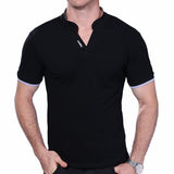 T Shirt Casual Patchwork Short Sleeve T Shirt Mens Clothing Trend Casual Slim Fit Hip-Hop Top Tees 5XL