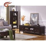 TV table living room furniture and coffee table wood and end table black WA381
